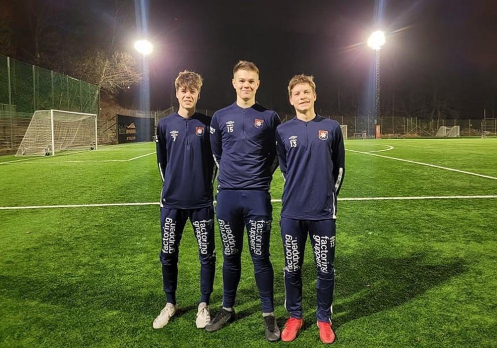 Jón Gísli, Einar Ísfjörð og Sigurður Pétur á sænskri grundu. MYND: TINDASTÓLL.IS