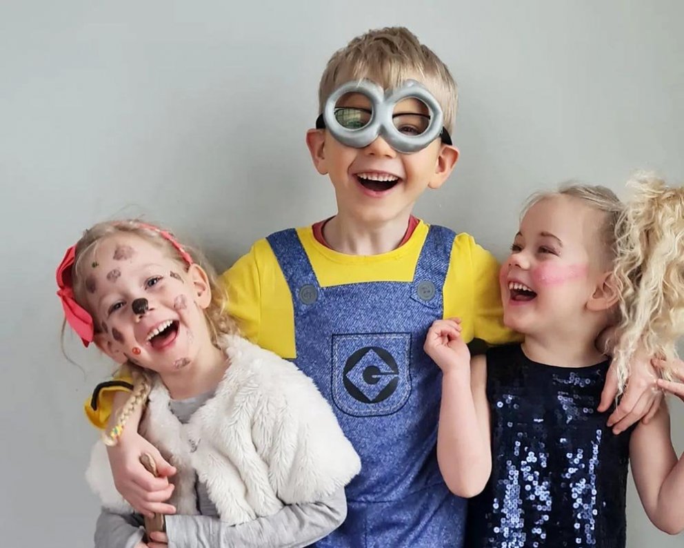 Fjör heima á öskudaginn. MYNDIR FRÁ ERNU OG GESTI OG SOFFÍU