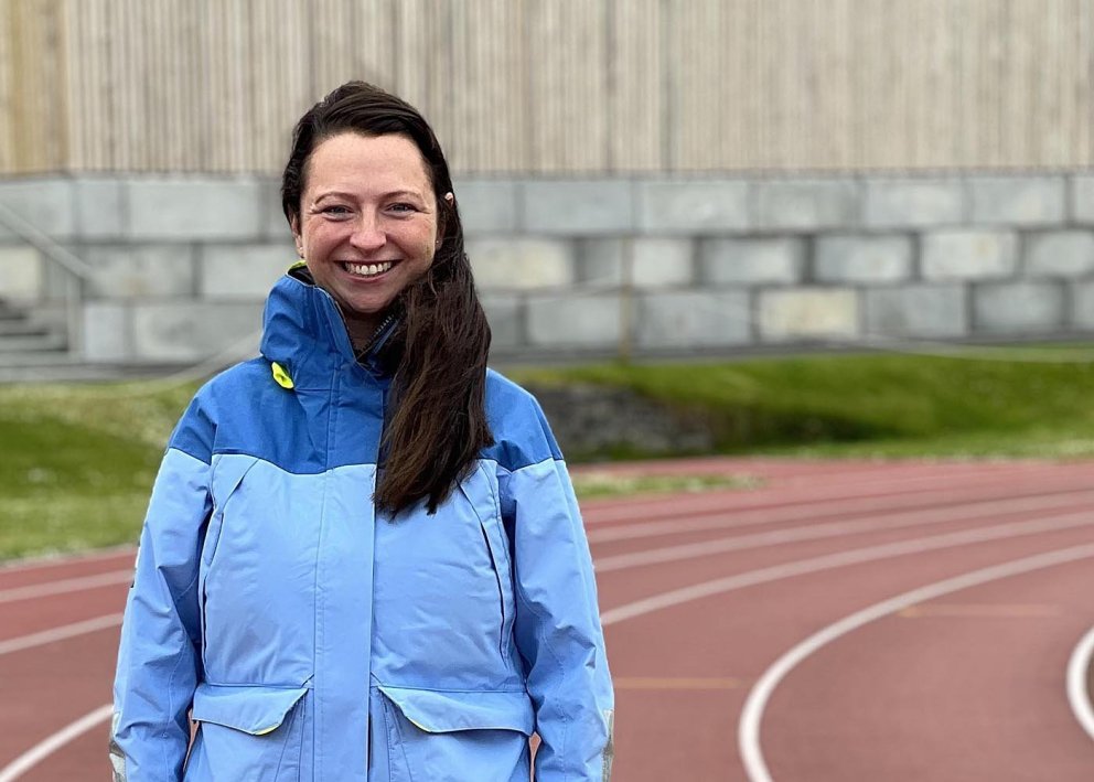 Pálína á vellinum. MYND AÐSEND