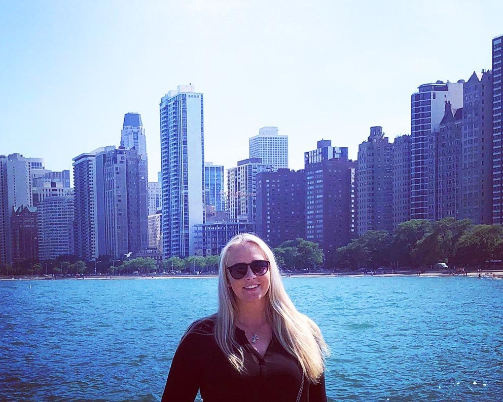 Álfhildur í útlöndum. AÐSEND MYND