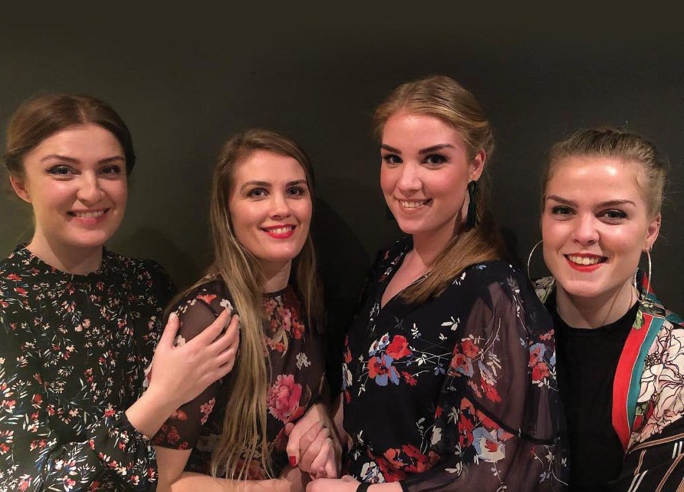 Systrahópurinn. Frá vinstri: Gígja, Klara, Halla og Edda. MYND AÐSEND