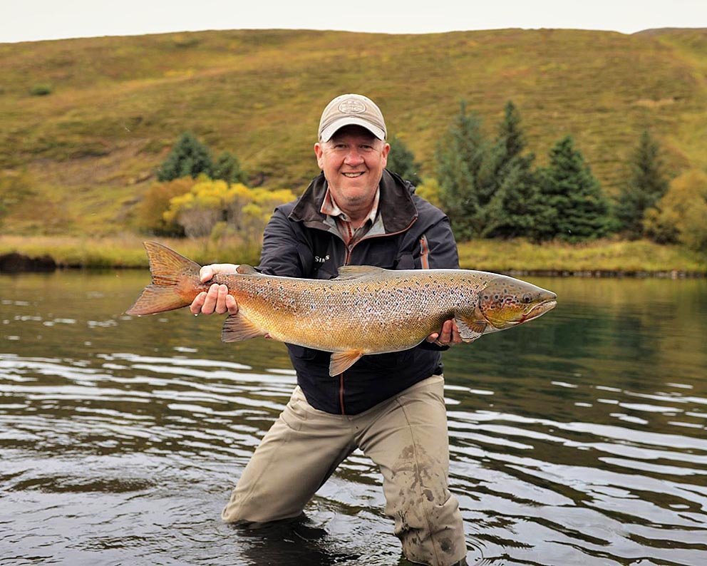 Höskuldur með einn næstum því nógu stóran. AÐSEND MYND