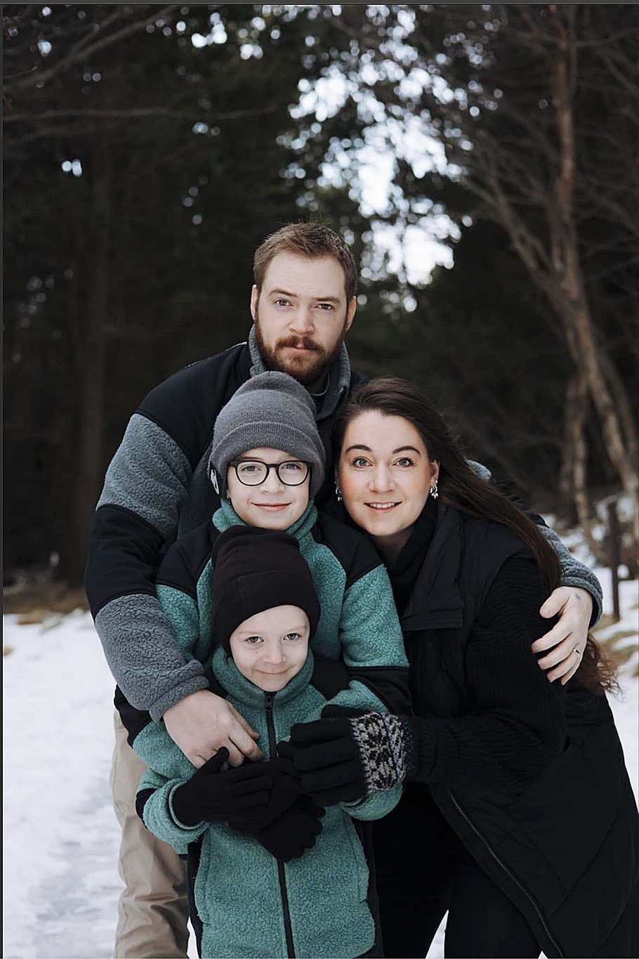 Sandra og fjölskylda. AÐSEND MYND