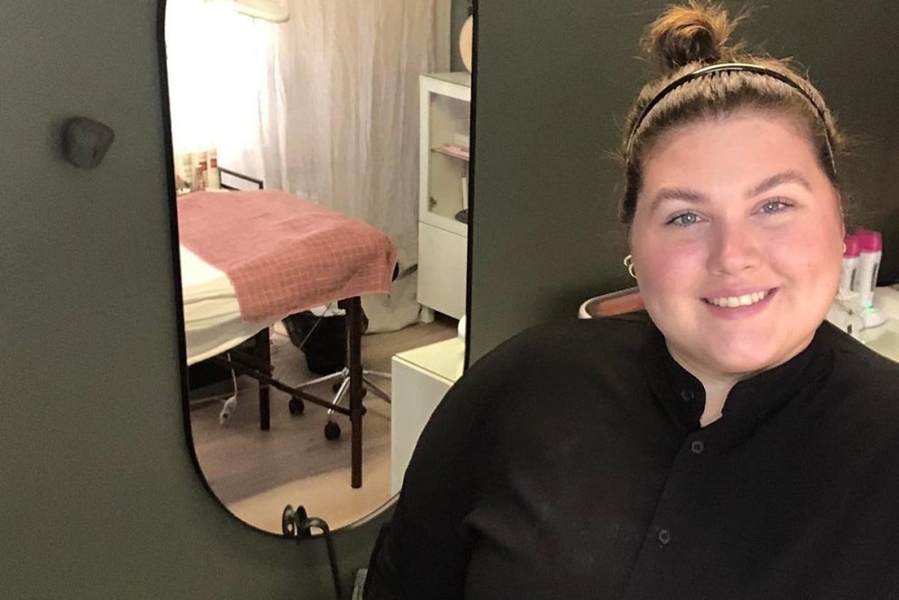 Rakel Sunna á snyrtistofunni. AÐSEND MYND