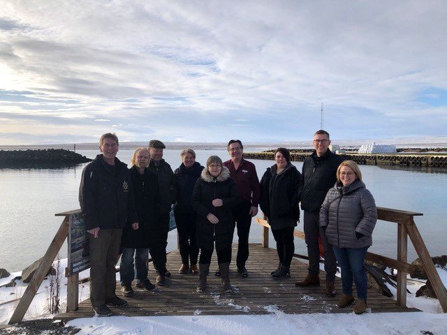 Þátttakendur Ratsjárinnar í heimsókn á Hvammstanga. Mynd: Ratsjain.is