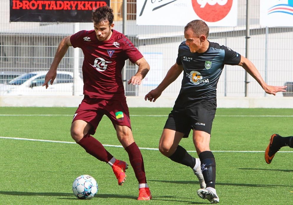 Raul Sanjuan Jorda kom Stólunum yfir í dag en það dugði ekki til sigurs. Myndin var tekin fyrr í sumar. MYND: ÓAB