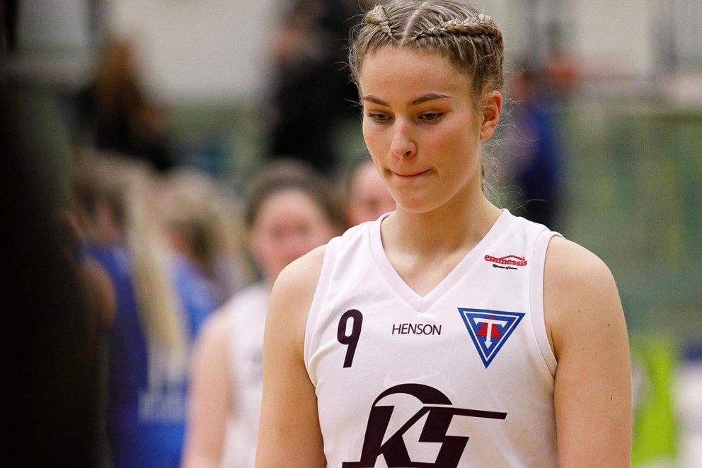 Rebekka Hólm Halldórsdóttir átti fínan leik í dag, gerði ellefu stig og tók sex fráköst. MYND: DAVÍÐ MÁR