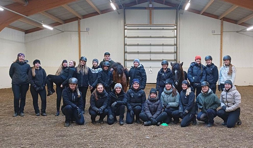 Nemendur Háskólans á Hólum og FNV samankomnir. MYND AF HÓLAR.IS