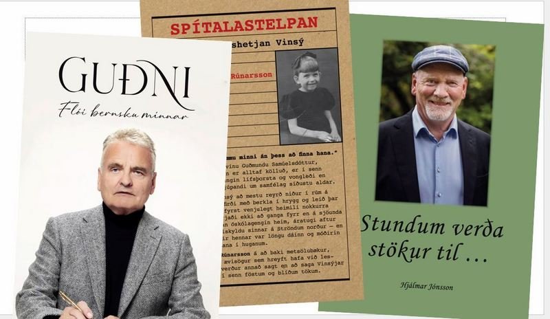 Rithöfundarnir Guðni, Hjálmar og Sigmundur Ernir í Kakalaskála á sunnudag