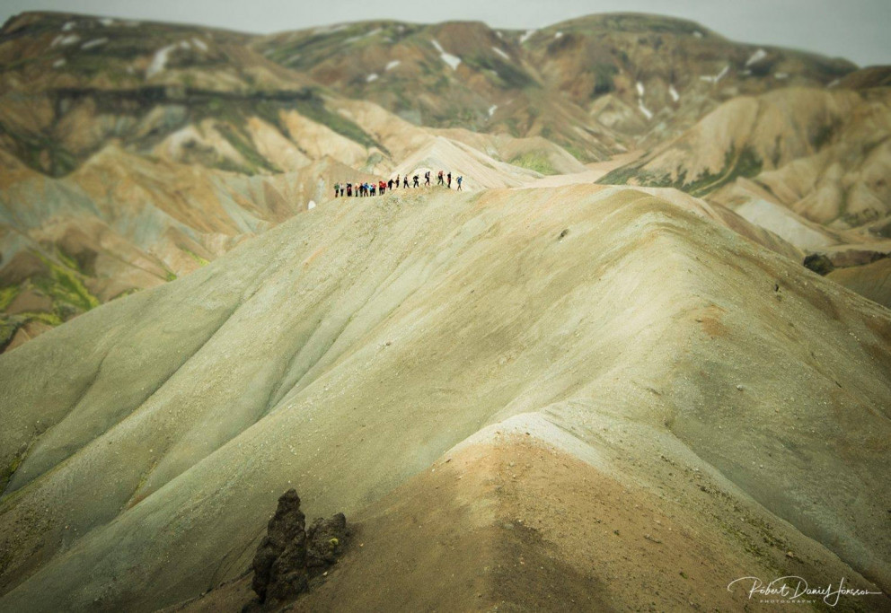 Hópurinn á Uppgönguhrygg. Myndir: Róbert Daníel Jónsson.