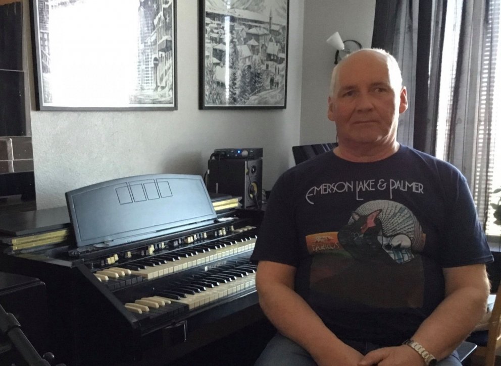 Rögnvaldur og Hammondinn frægi. Mynd: Aðsend