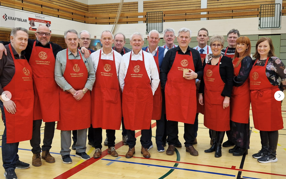 Hluti Rótarýfélaga á jólahlaðborði klúbbsins 2024. MYND AÐSEND