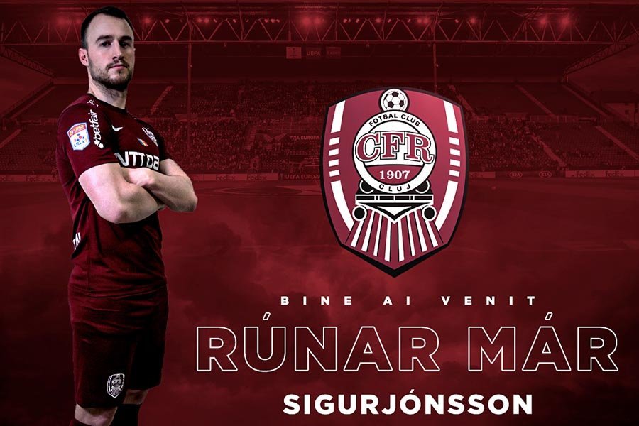 Rúnar Már kynntur á heimasíðu CFR Cluj. SKJÁSKOT