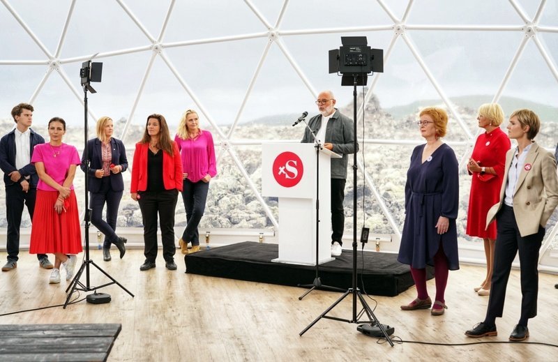 Frá kynningu kosningastefnu Samfylkingarinnar í morgun. Aðsend mynd.