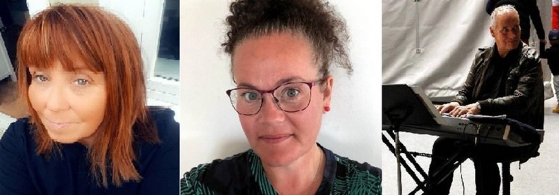Þríeykið sem stendur að „Skagfirskum tónum frá skagfirskum konum“, Hulda Jónasdóttir, Valgerður Erlingsdóttir og Rögnvaldur Valbergsson.