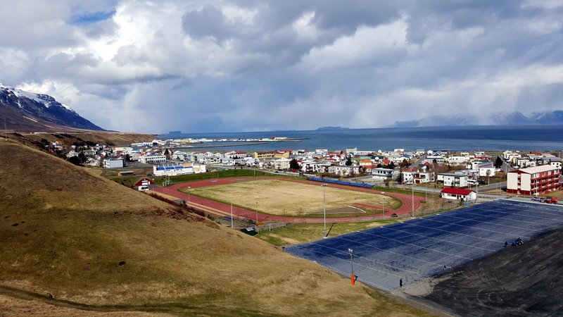 Heitavatnslaust verður frá Bárustíg og út á Eyri. Mynd: PF.