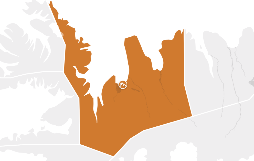 Appelsíngul viðvörun verður í gildi á Ströndum og Norðurlandi vestra frá 11-14 sunnudaginn 5. febrúar. SKJÁMYND AF VEF VEÐURSTOFUNNAR
