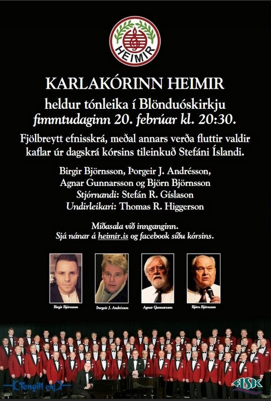 Tónleikar Heimis á Blönduósi 20. febrúar - LEIÐRÉTT DAGSETNING