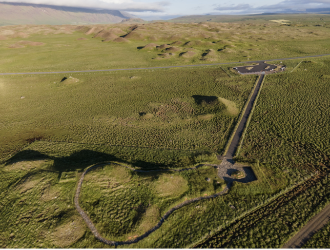 Loftmynd af Þrístöpum. MYND HÖNNUNARMIÐSTÖÐ.IS