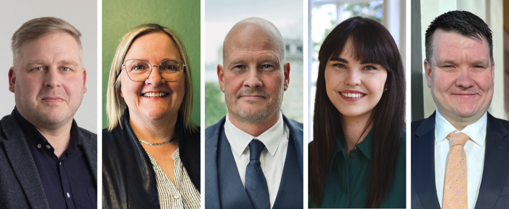 Fimm efstu á lista Framsóknar.