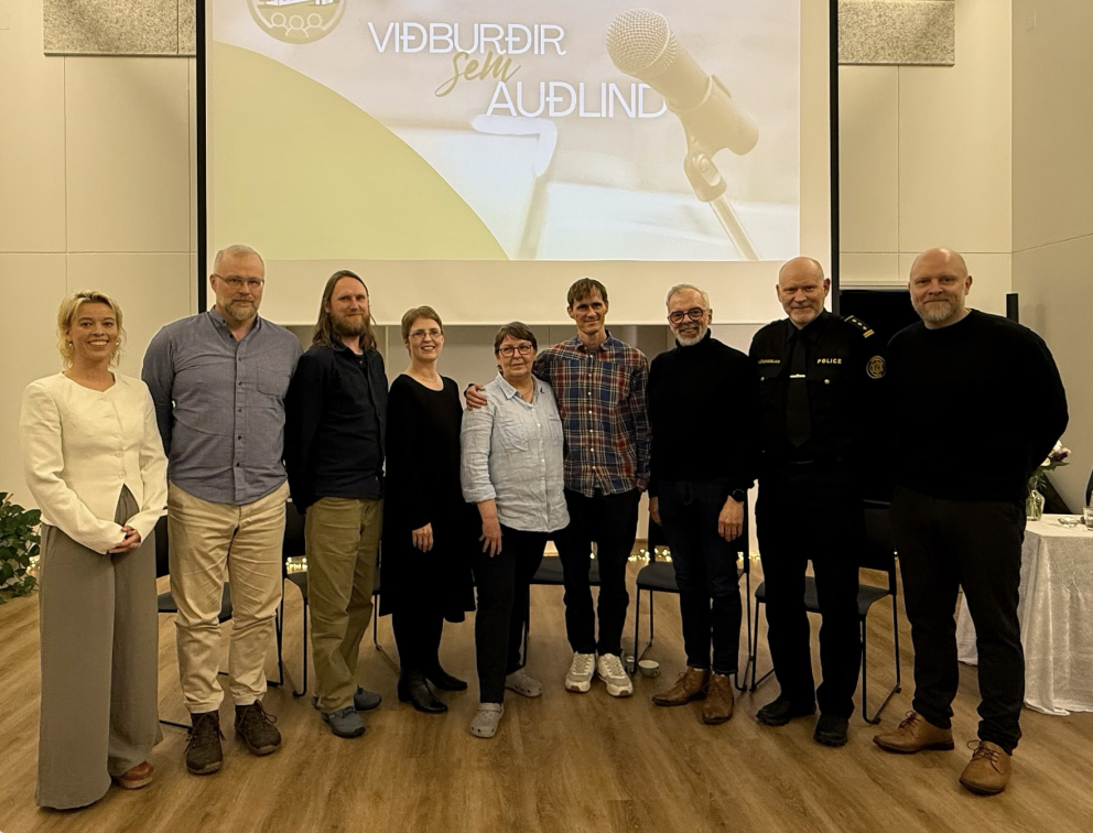 Frá vinstri:Thelma Marín Jónsdóttir, Kjartan Bollason, Rasmun Jensen, Ingibjörg Sigurðardóttir, Sigríður Rósa Bjarnadóttir, Sören Stochholm, Þórgnýr Dýrfjörð, Karl Steinar Valsson og Áskell Heiðar Ásgeirsson.MYND AÐSEND