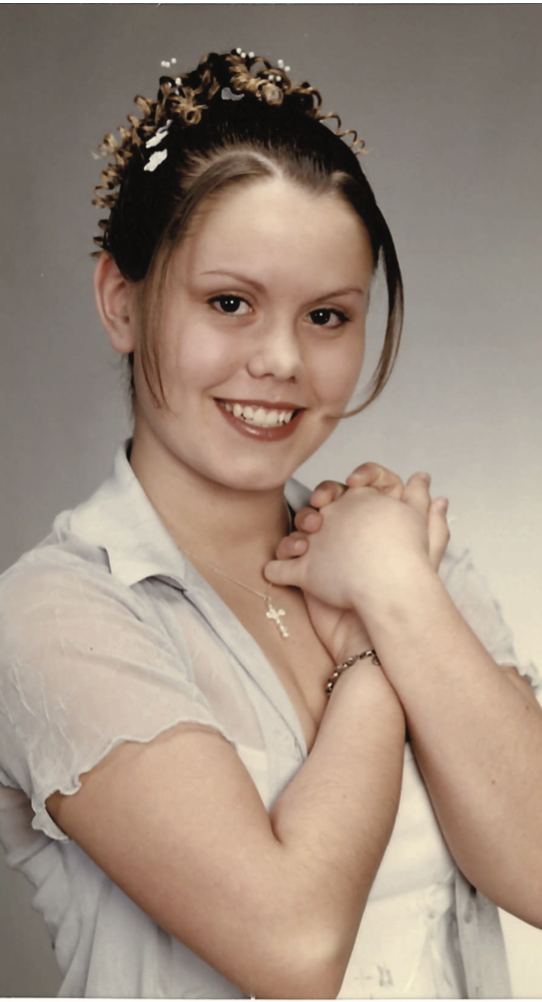 Sunna Dögg á fermingardaginn. MYND AÐSEND