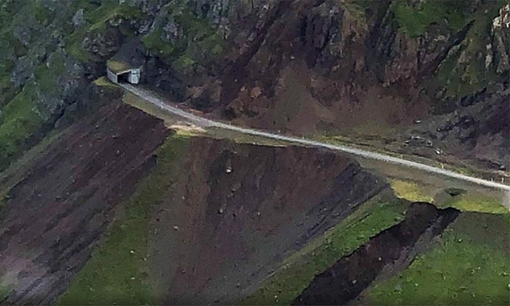 Ein mynda Jóns Ólafssonar af Siglufjarðarvegi sem birtist á Trölla.is.