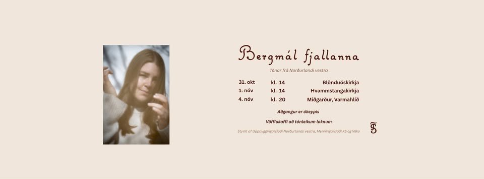 Sigurdís mun halda þrenna tónleika á Norðvesturlandi. Mynd: Af facebook.
