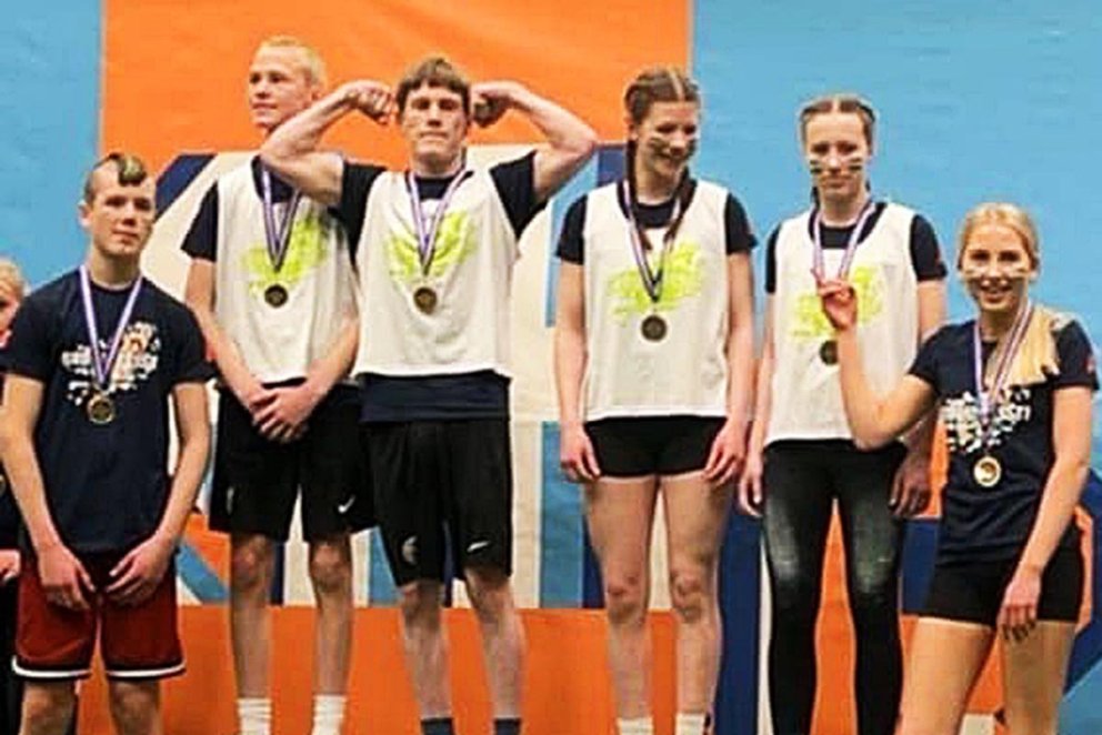 Sverrir Frans Vignisson, Daníel Rafn Kjartansson, Hafþór Ingi Sigurðsson, Inga Lena Apel Ingadóttir, Jóhanna Guðrún Jóhannsdóttir og Aníta Rós Brynjarsdóttir voru í keppnisliði Grunnskóla Húnaþings vestra. MYND AÐSEND