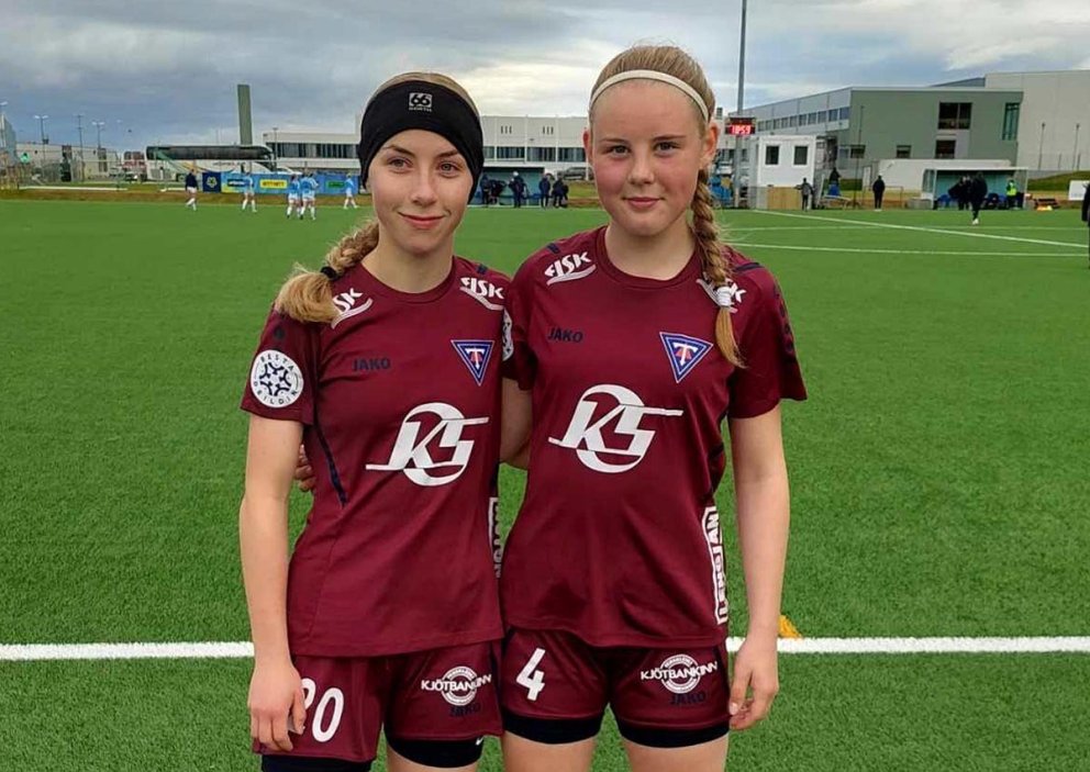 Elísa og Birgitta – alltaf í boltanum! MYND AF SÍÐU TINDASTÓLS