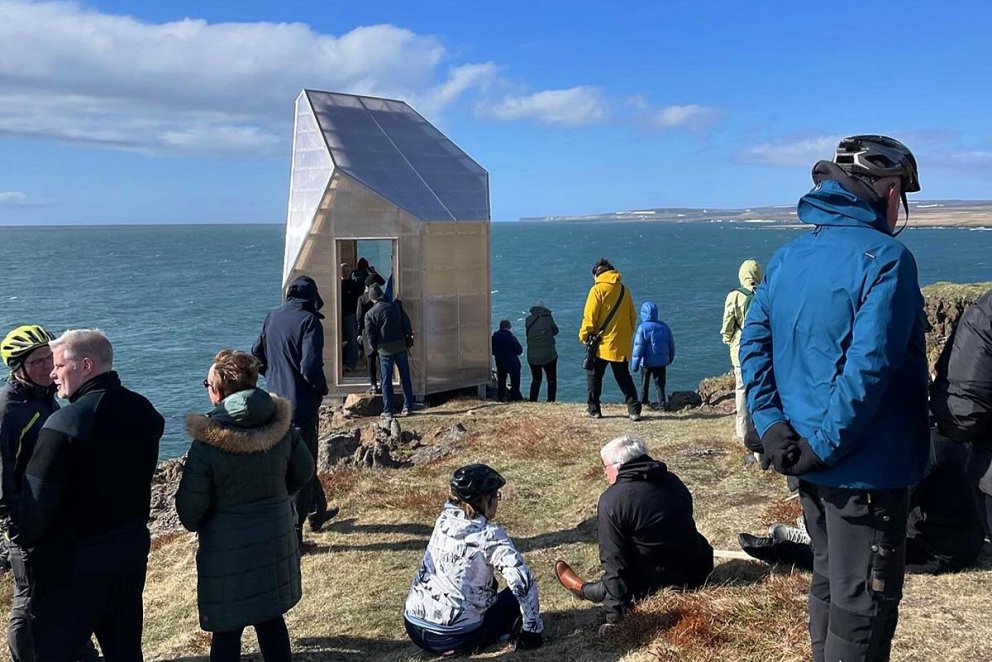 Frá formlegri opnun í gær. MYND AF FB_SÍÐU HETJA HAFSINS