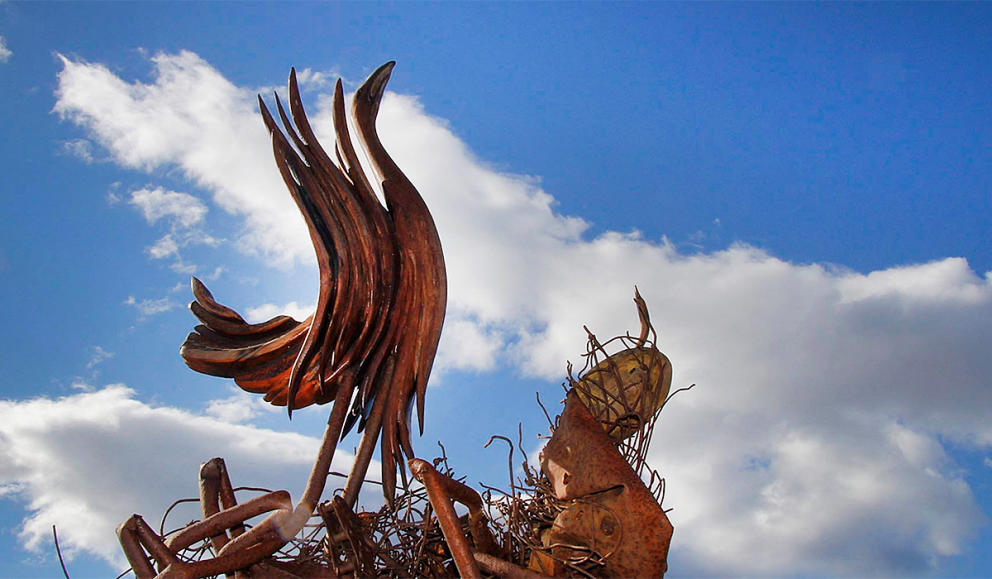 Eldra listaverk á Skagaströnd. MYND: ÓAB