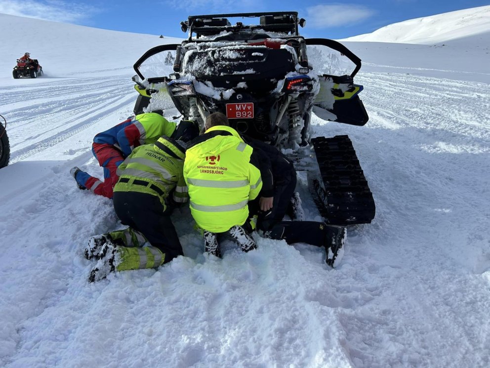 Það er ekki ferð upp á fjöll nema því fylgi smá bras. Mynd: Skagfriðingasveit