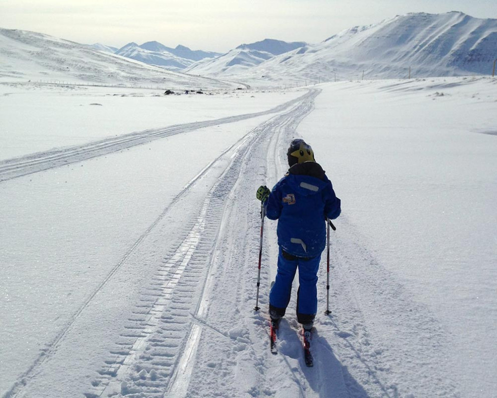 Gengið á skíðum. MYND: SKAGAFJÖRÐUR.IS