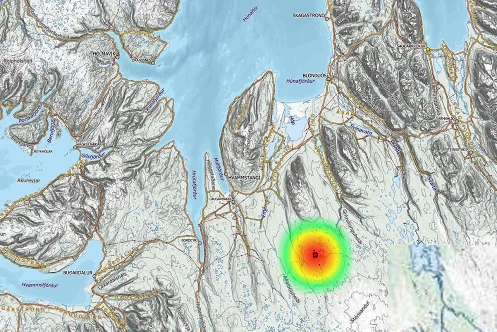 Það er ekki á hverjum degi sem jörð skelfur á þessum slóðum. MYND AF MBL.IS