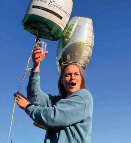 Sara í góðum gír. Mynd aðsend.