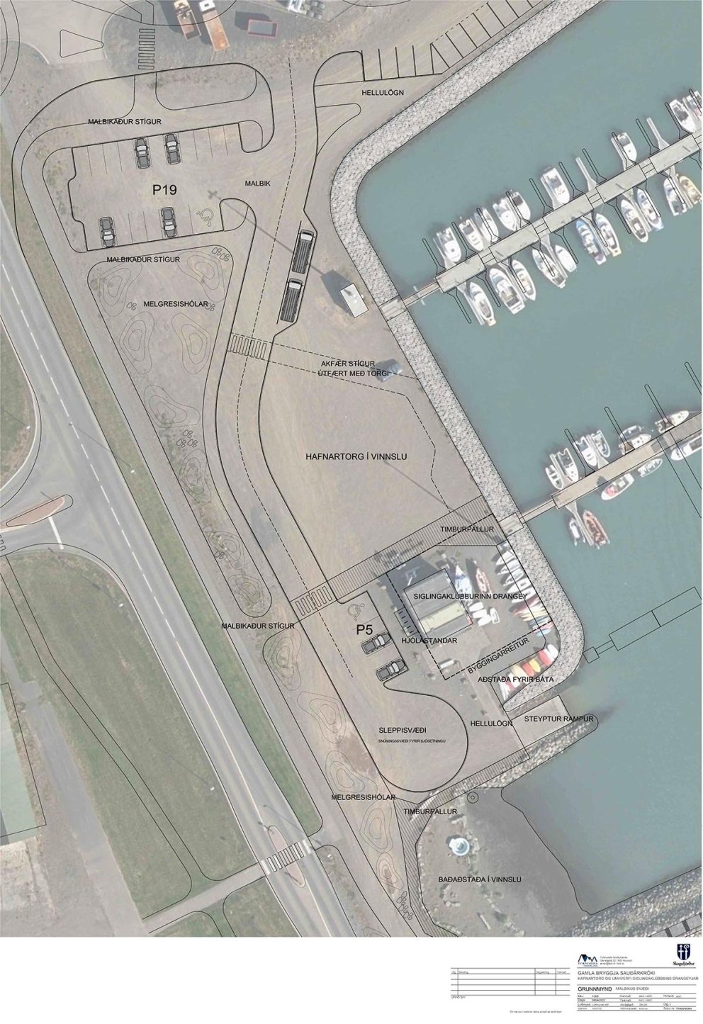 Framkvæmdir við smábátahöfnina á Sauðárkróki