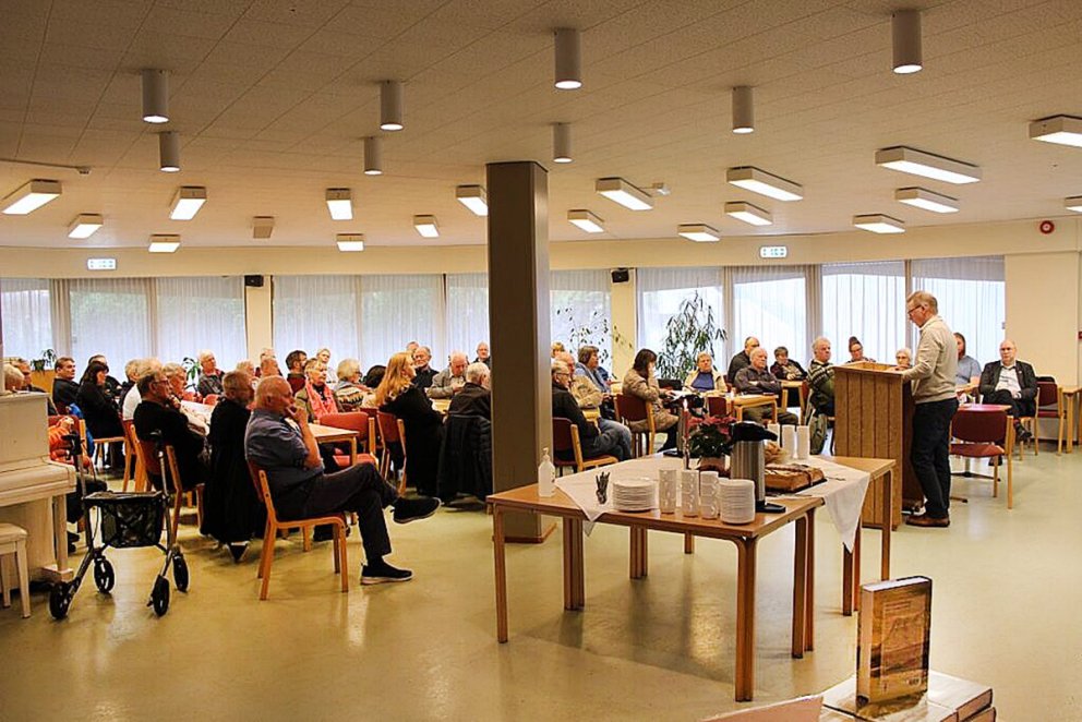 Frá útgáfuhófinu í safnaðarheimili Breiðholtskirkju um liðna helgi. MYNDIR FRÁ SÖGUFÉLAGINU