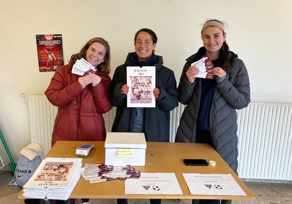 Hannah, Melissa og Murr standa núna vaktina í Skaffó. MYND: SNÆBJÖRT