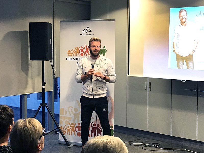 Sölvi á fyrirlestrinum. MYND: SKAGAFJÖRÐUR.IS