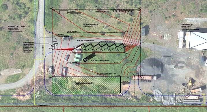 Yfirlitsmynd af sorpmóttökustöðinni í Varmahlíð. Fengin af Skagafjörður.is.