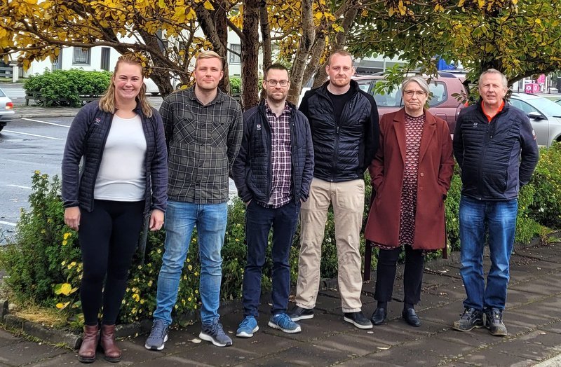 Frá vinstri: Lára Halla Sigurðardóttir, Jakob Logi Gunnarsson, Júlíus Helgi Bjarnason, Eyþór Fannar Sveinsson, Jónína Ingibjörg Samúelsdóttir og Magnús Ingvarsson. Á myndina vantar Ragnar Bjarnason, útibússtjóra Verkís á Norðurlandi og Þóreyju Eddu Elísdóttur, sem hefur verið staðsett á Hvammstanga.