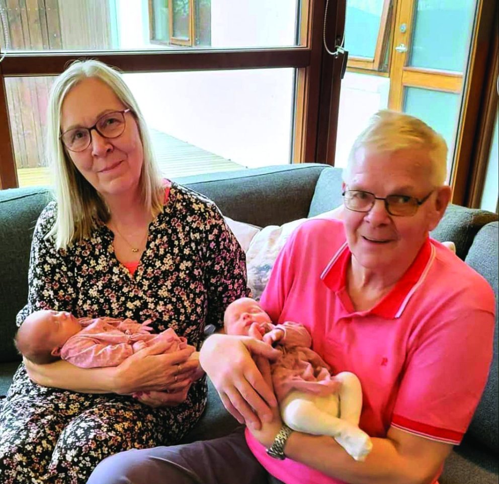 Stefanía og Kjartan með tvo gullmola.