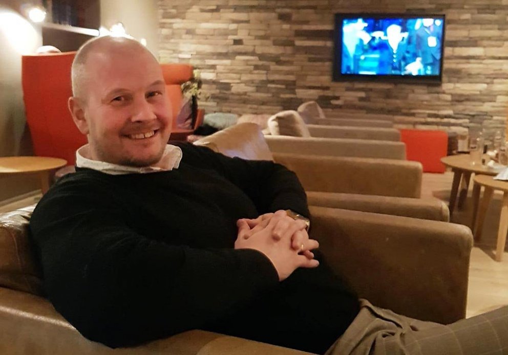 Stefán Vagn í góðu yfirlæti. MYND AF FACEBOOK