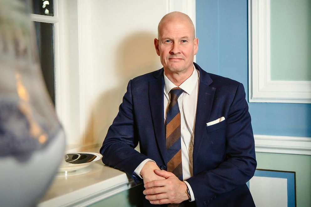 Stefán Vagn í Alþingishúsinu. MYND AÐSEND