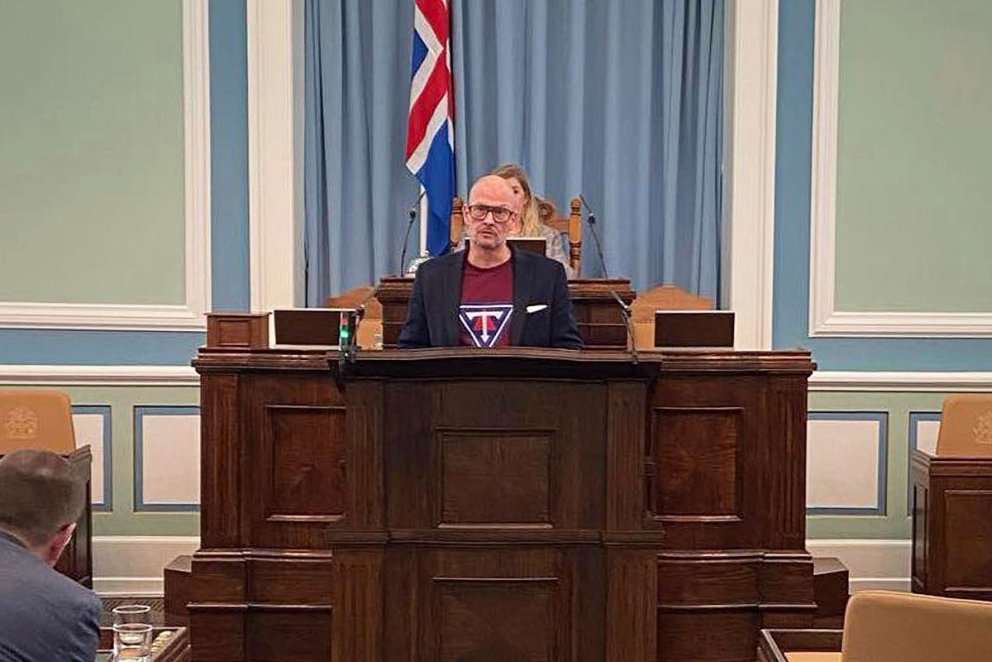 Stefán Vagn í pontu. MYND AF FACEBOOK