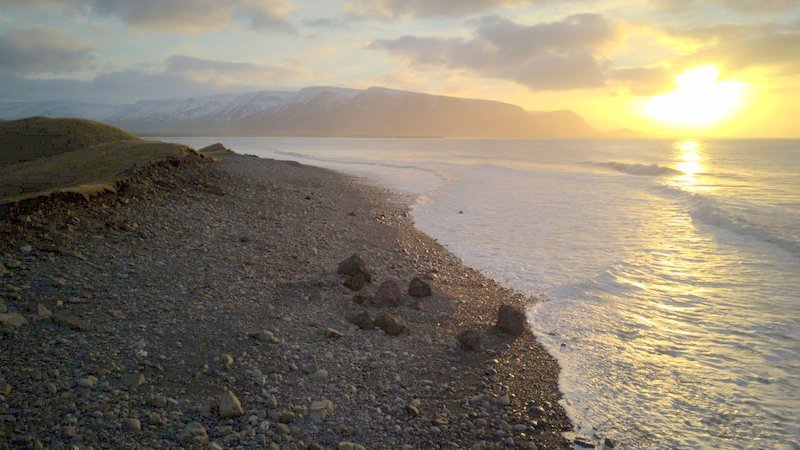 Steintröllið fallið og hefur brotnað í smátt. Ekki kemur fram í Byggðasögu Skagafjarðar hversu hár hann hafi verið en Halldór Gunnar skýtur á að hann hafi verið 6-7 metrar. Mynd: Halldór Gunnar Hálfdánarson.