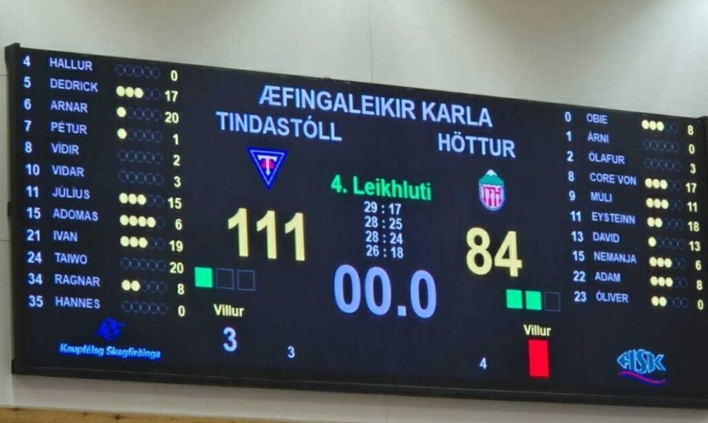 Stigataflan í Síkinu að leik loknum. MYND AF KARFAN.IS