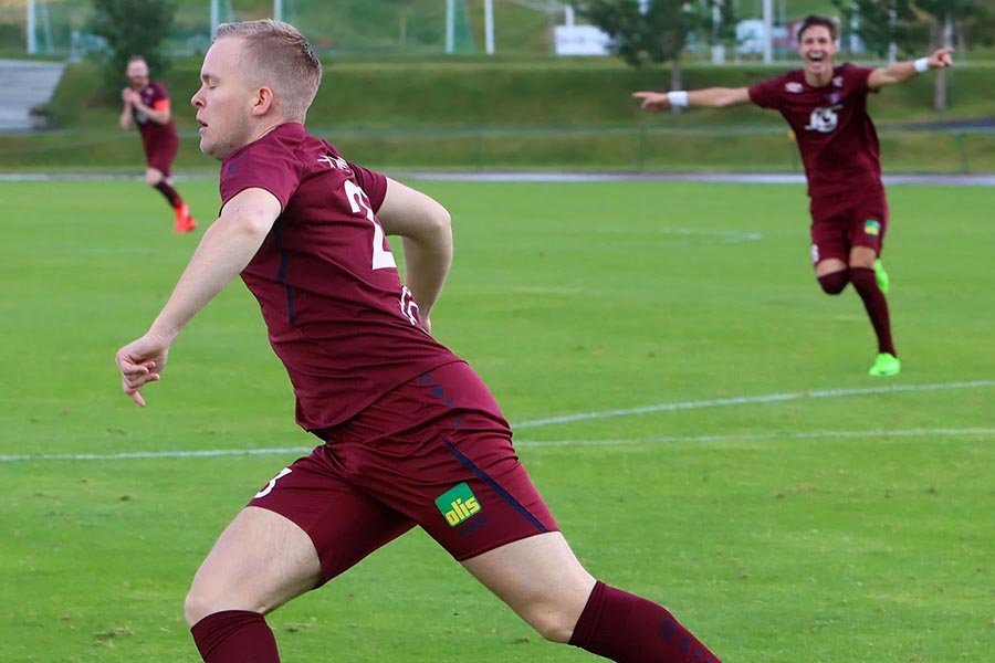 Jóhann Daði Gíslason fagnar marki í fyrra. MYND: ÓAB