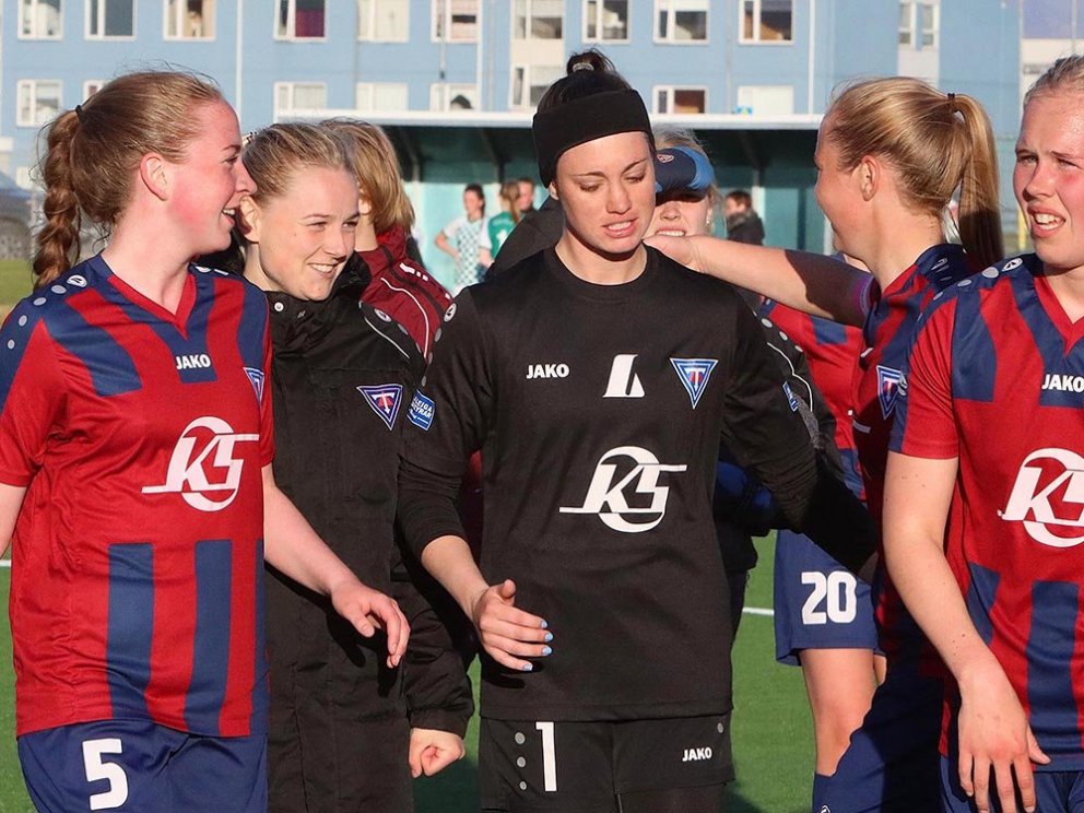 Þessar verða í eldlínunni í kvöld. MYND: ÓAB